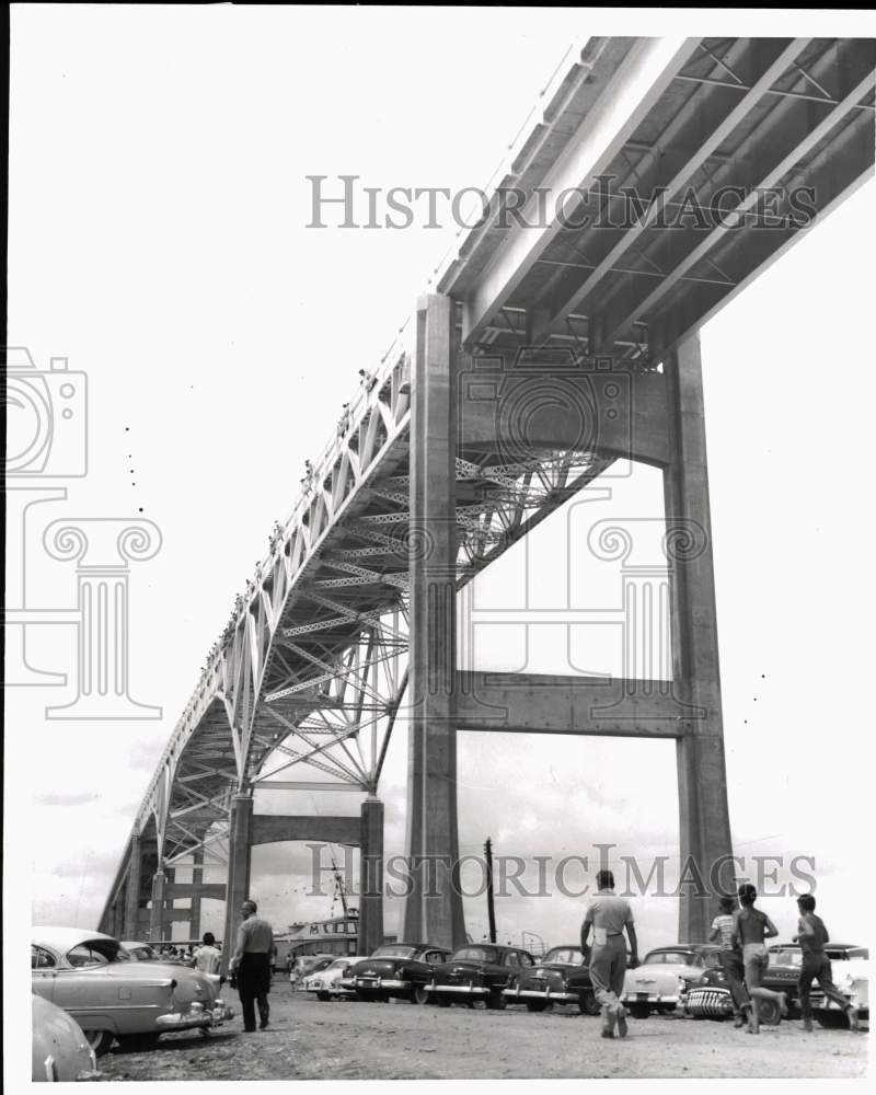 1956 Press Photo Fixed-Span Bridge on Intracoastal Canal in Texas - hps10115- Historic Images