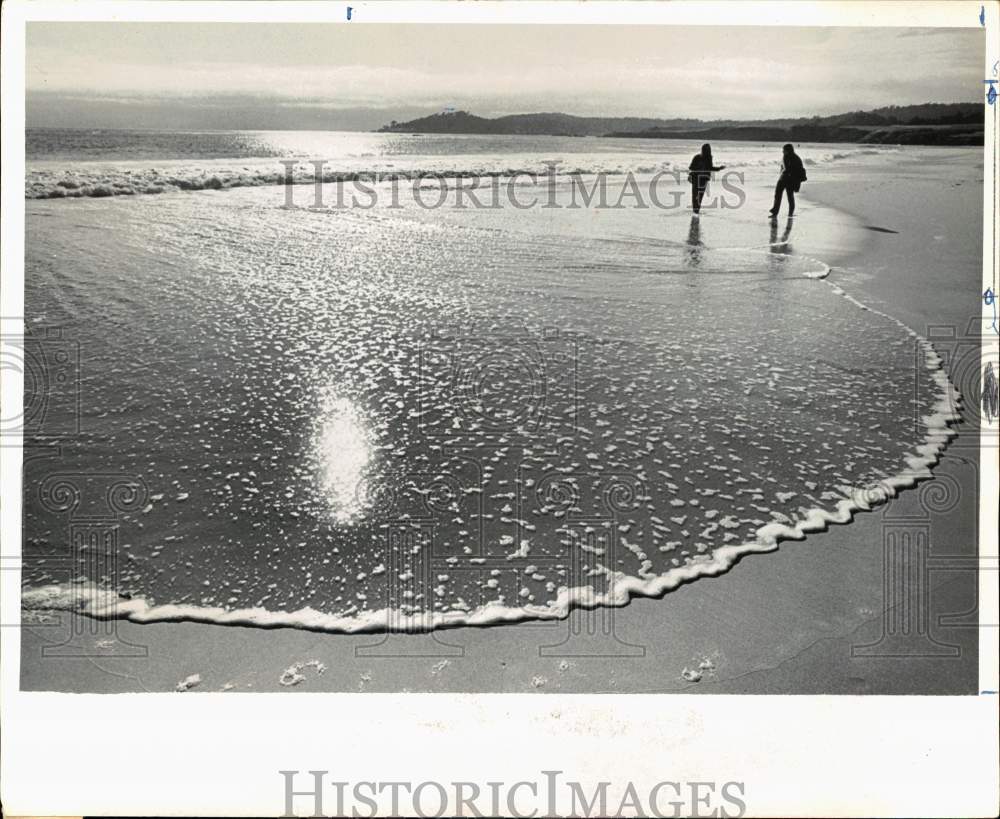 1972 Press Photo Visitors of East Coast Beach in United States - hps11054 - Historic Images