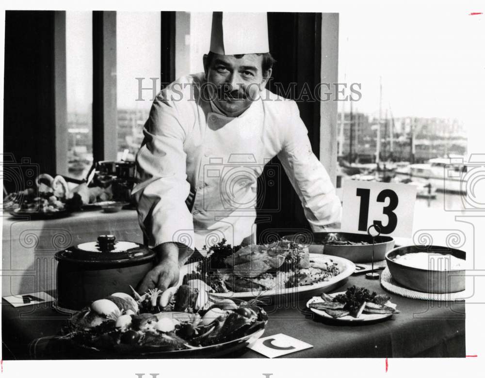 1981 Press Photo Chef Mario Rotti, Princess Cruises Grand Prize Winner - Historic Images