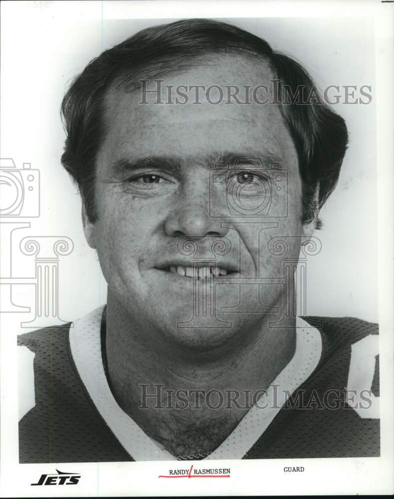 1982 Press Photo Randy Rasmussen, New York Jets Football Guard - hps11649 - Historic Images