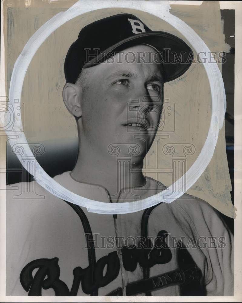 1958 Press Photo Boston Braves baseball pitcher Chet Nichols - hps13724- Historic Images