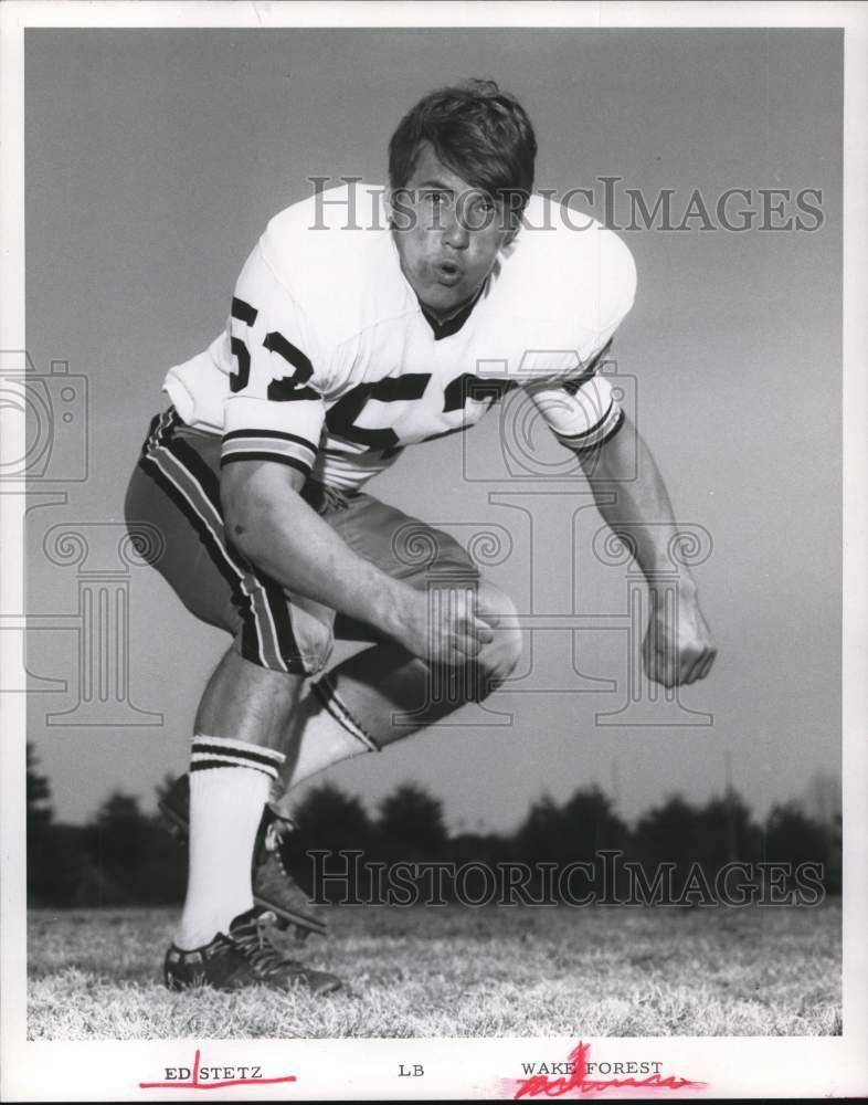 Press Photo Ed Stetz, Wake Forest Football Linebacker - hps14850 - Historic Images