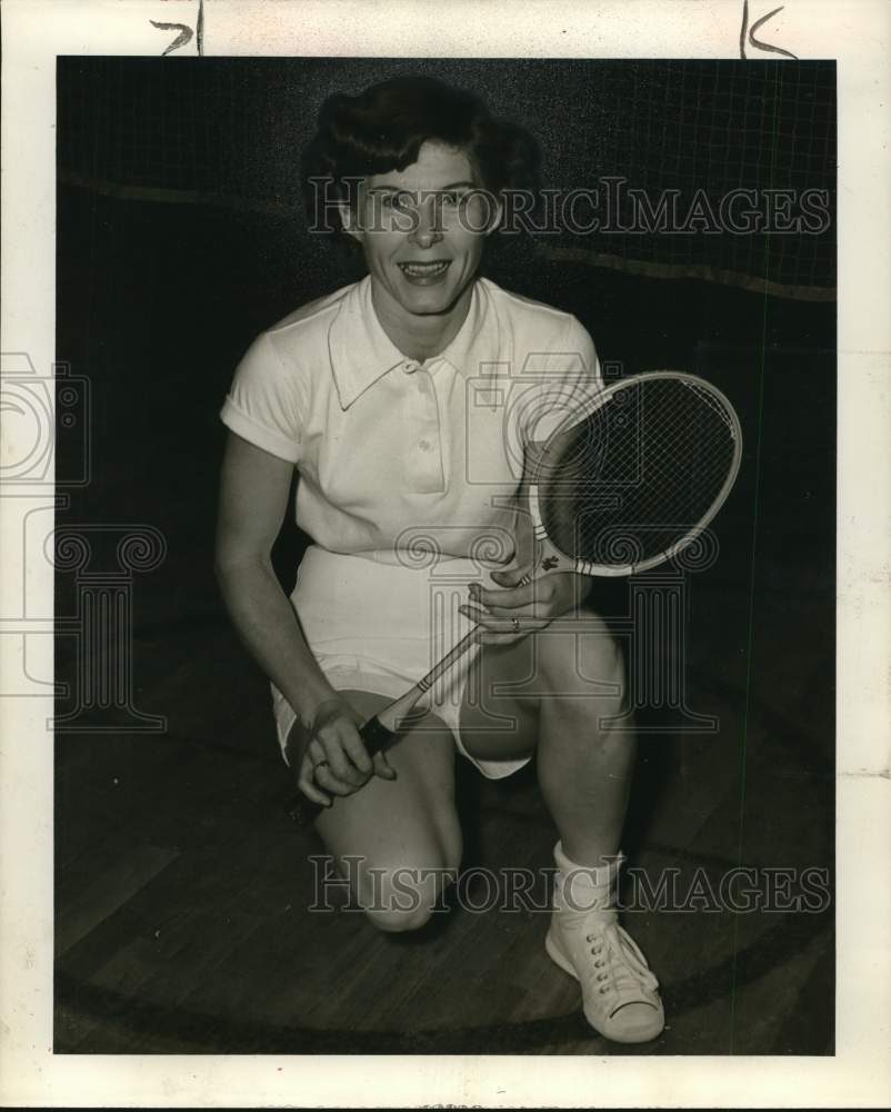 1949 Press Photo Houston Badminton Club player Jeannette Summers - hps15218- Historic Images