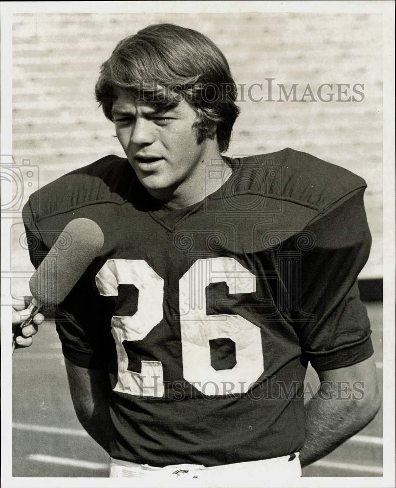 1972 Press Photo Football Player Mike Reppond Speaks to Media - hps16370- Historic Images