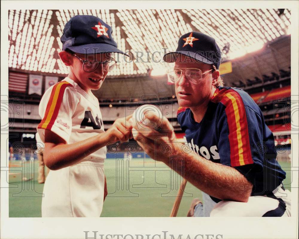 1989 Press Photo Houston Astros Baseball Player Mike Scott & Adam Poling- Historic Images