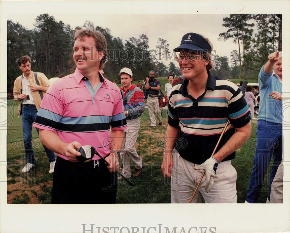 1989 Press Photo Houston Astros Mike Scott &amp; Alan Ashby at Woodlands Golf Event- Historic Images