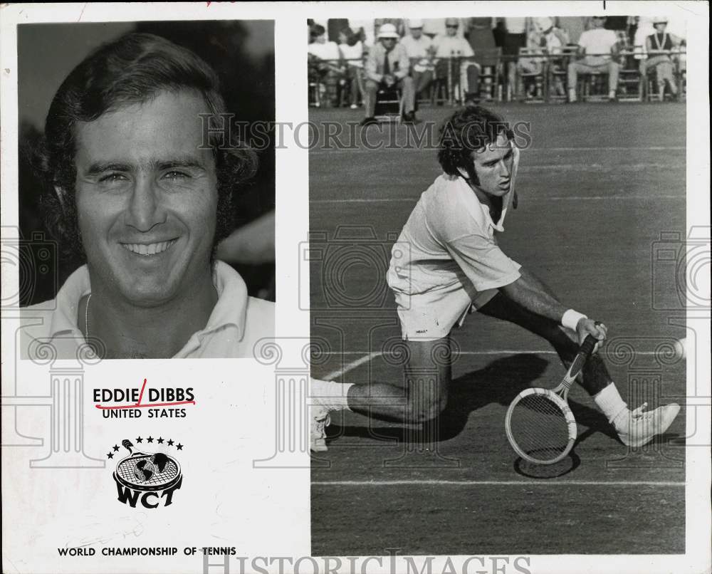 1977 Press Photo World Championship of Tennis player Eddie Dibbs of the U.S.- Historic Images