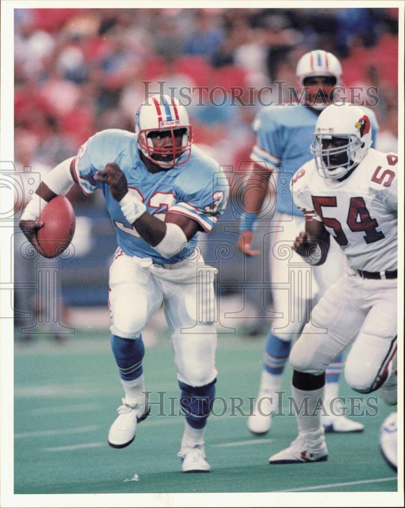 1988 Press Photo Houston Oilers and Phoenix Cardinals play in NFL football game- Historic Images