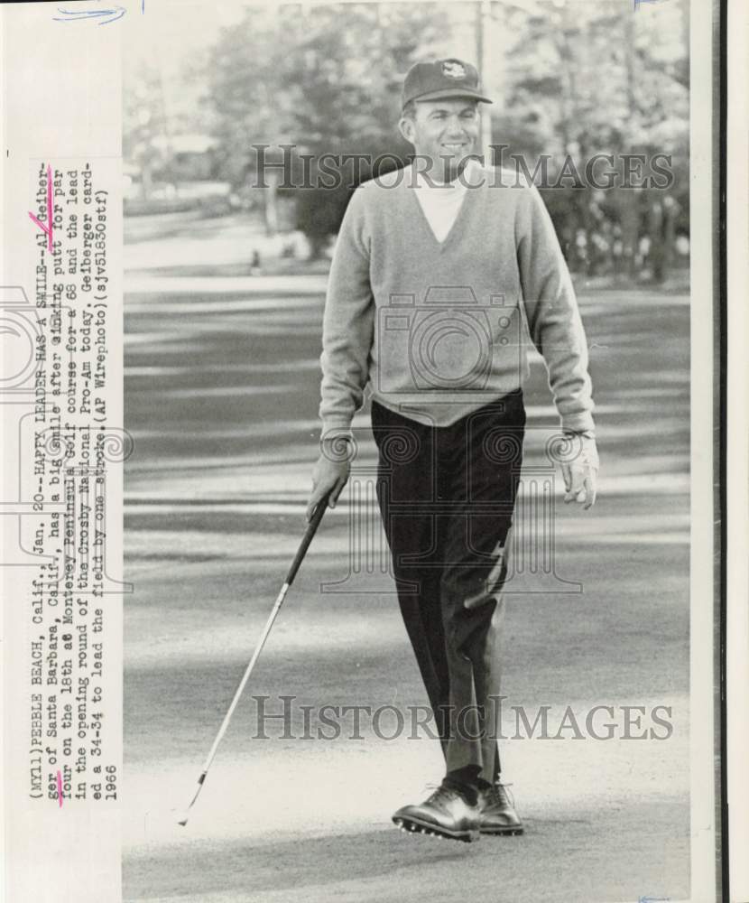 1966 Press Photo Golfer Al Geiberger at Crosby National Pro-Am, Pebble Beach - Historic Images