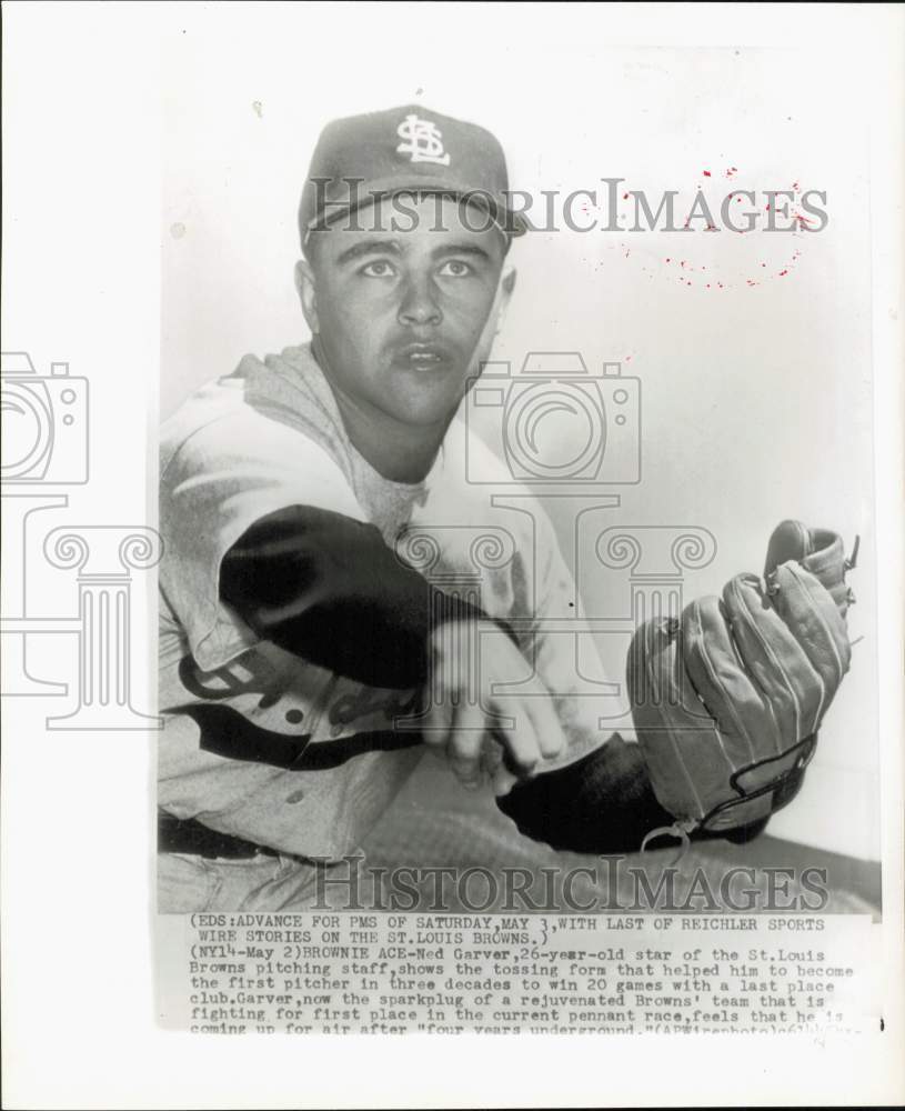 Press Photo St. Louis Browns baseball pitcher Ned Garver - hps18826- Historic Images