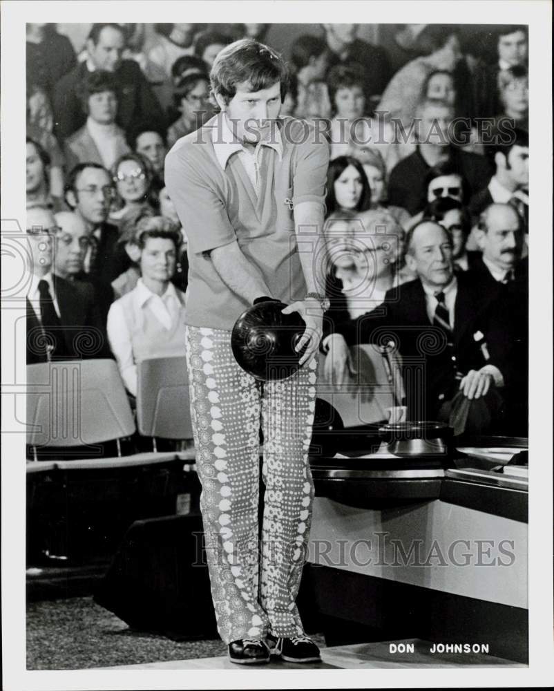 1974 Press Photo Bowler Don Johnson Prepares to Throw Ball - hps18935- Historic Images