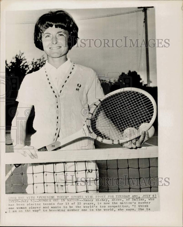 Press Photo Top-ranked tennis player Nancy Richey of Dallas - hps18997 ...