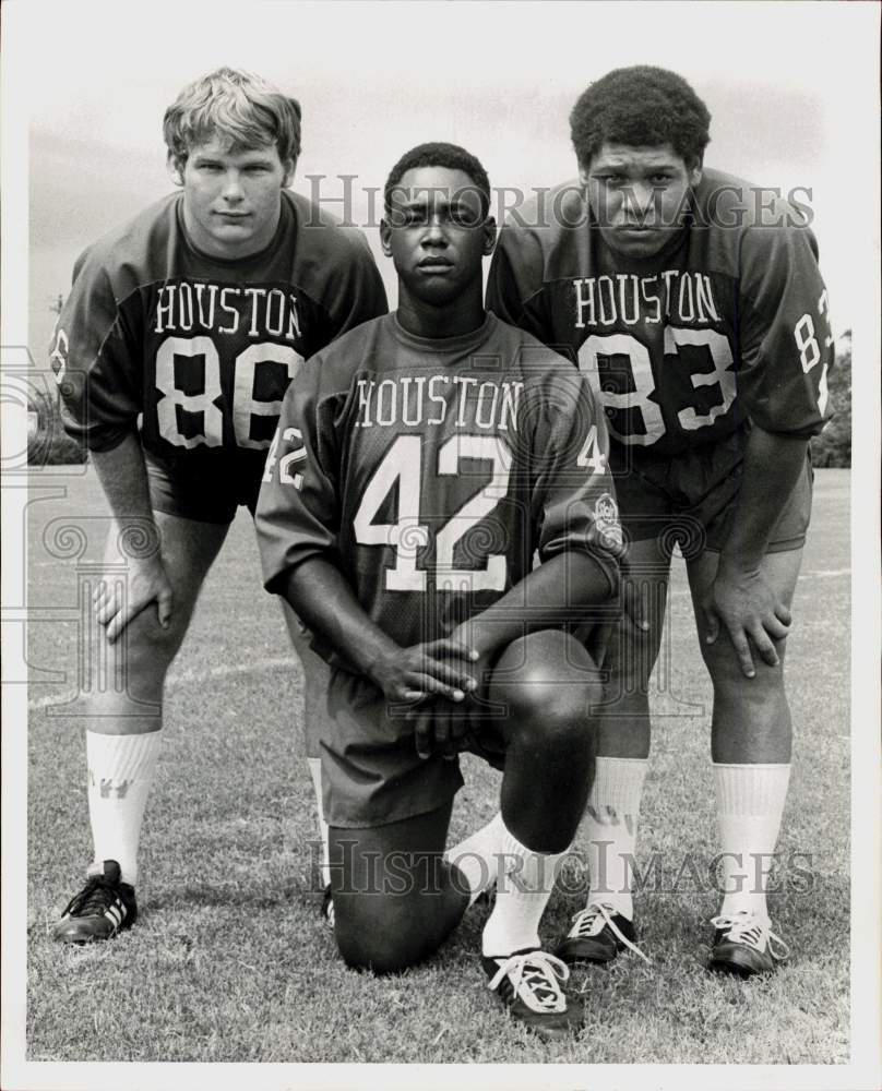 1975 Press Photo A trio of University of Houston football players - hps18998 - Historic Images