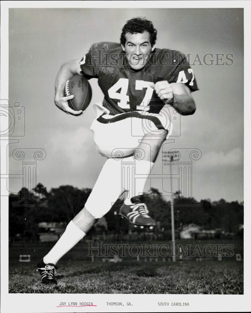 1973 Press Photo South Carolina college football player Jay Lynn Hodgin- Historic Images