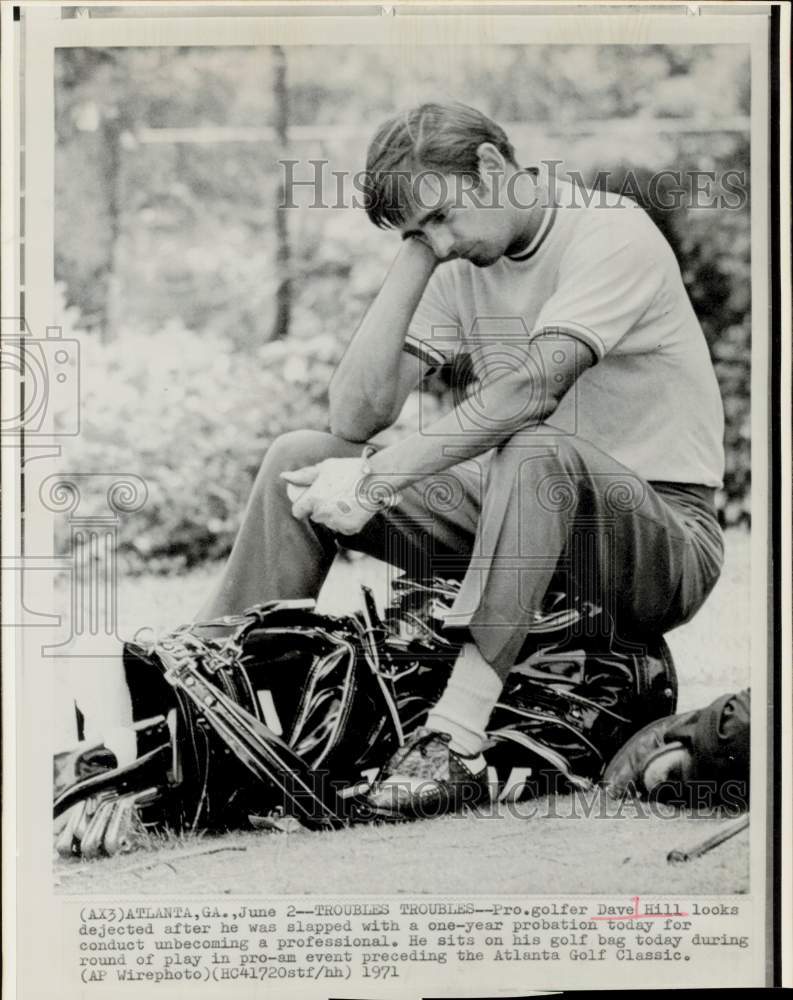 1971 Press Photo Pro golfer Dave Hill at the Atlanta Golf Classic Pro-Am- Historic Images