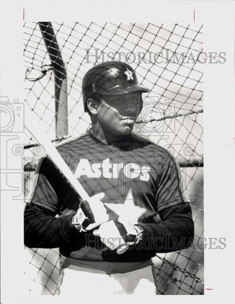 1986 Press Photo Houston Astros Baseball Player Billy Hatcher - hps19356- Historic Images