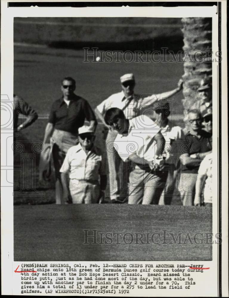 1972 Press Photo Golfer Jerry Heard at Bob Hope Desert Classic, Palm Springs, CA - Historic Images