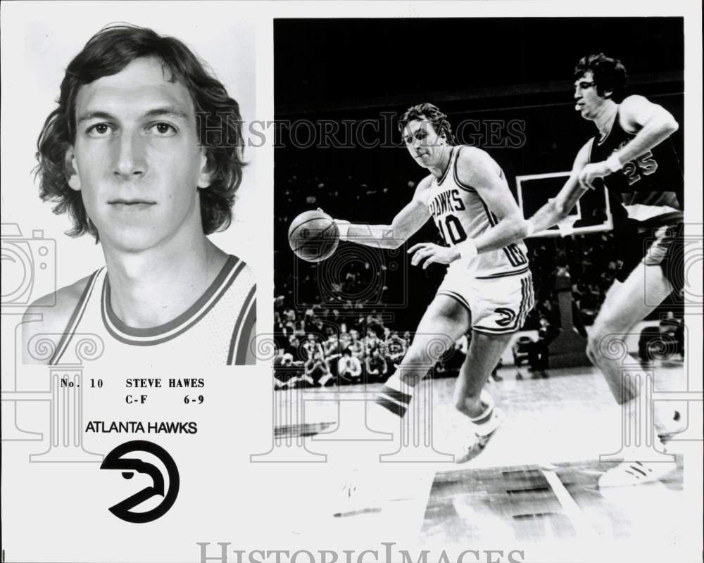 1979 Press Photo Atlanta Hawks basketball player Steve Hawes - hps19849- Historic Images