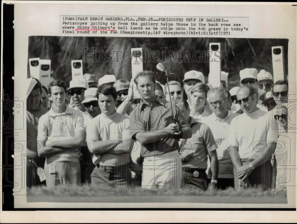 1971 Press Photo Golfer Gibby Gilbert at PGA Championship in Palm Beach Gardens - Historic Images