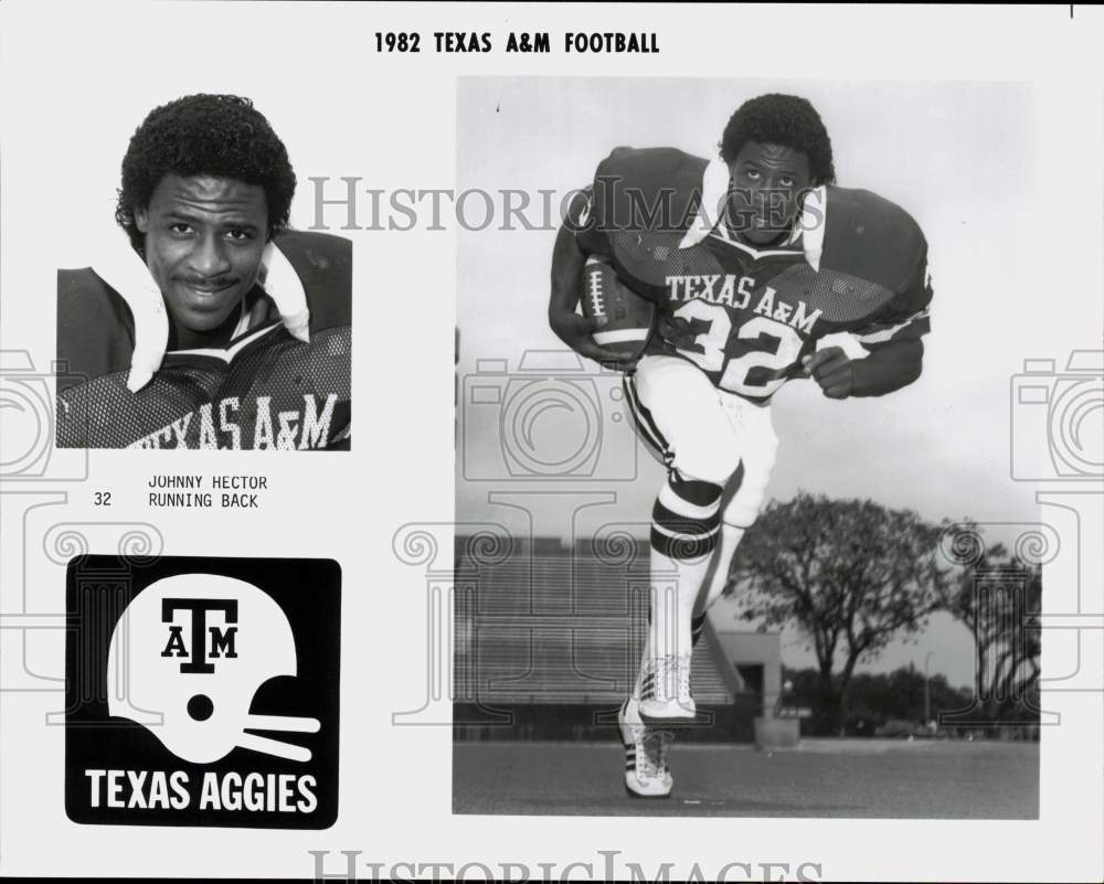 1982 Press Photo Texas A&amp;M college football player Johnny Hector - hps20093 - Historic Images