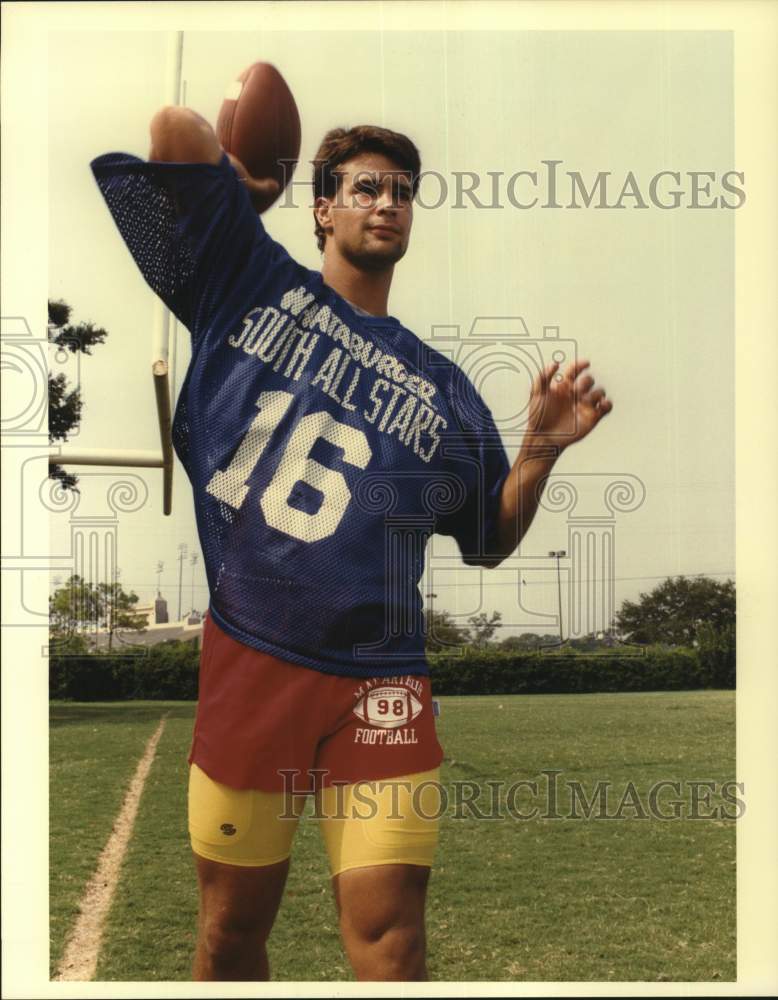 1990 Press Photo MacArthur High and All-Star football player Dan Emerson- Historic Images