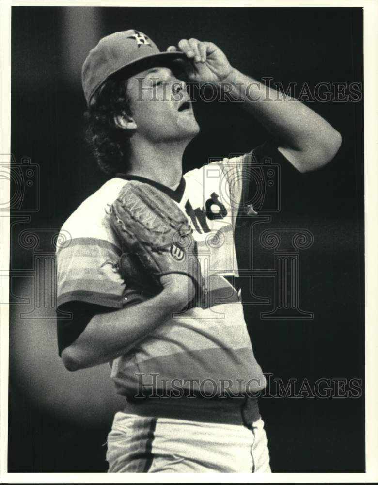 1982 Press Photo Houston Astros pitcher Bob Knepper vs. Reds - hps21094- Historic Images