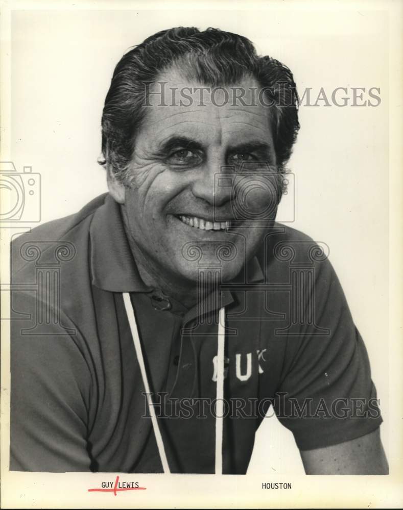 1973 Press Photo University of Houston Basketball Coach Guy Lewis - hps21351 - Historic Images