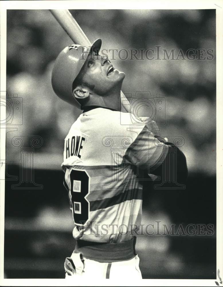 1982 Press Photo Houston Astros baseball player Art Howe at bat - hps21851- Historic Images