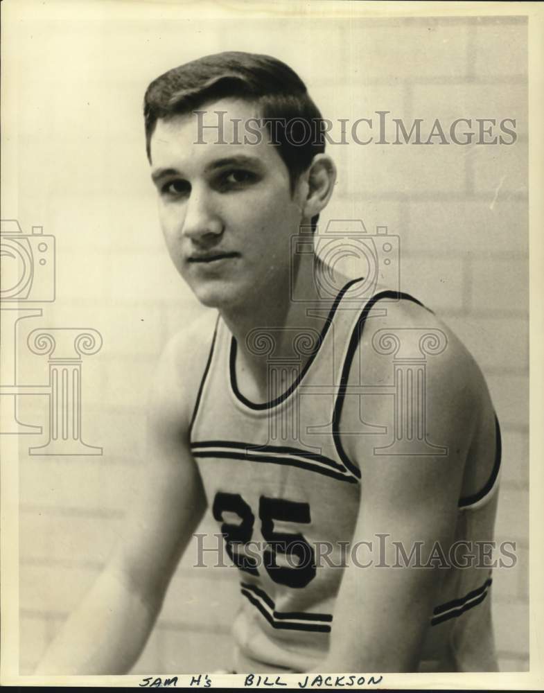 1970 Press Photo Sam Houston High School Basketball Player Bill Jackson - Historic Images