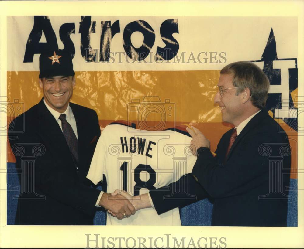 1988 Press Photo Houston Astros Art Howe and Bill Wood - hps22857- Historic Images