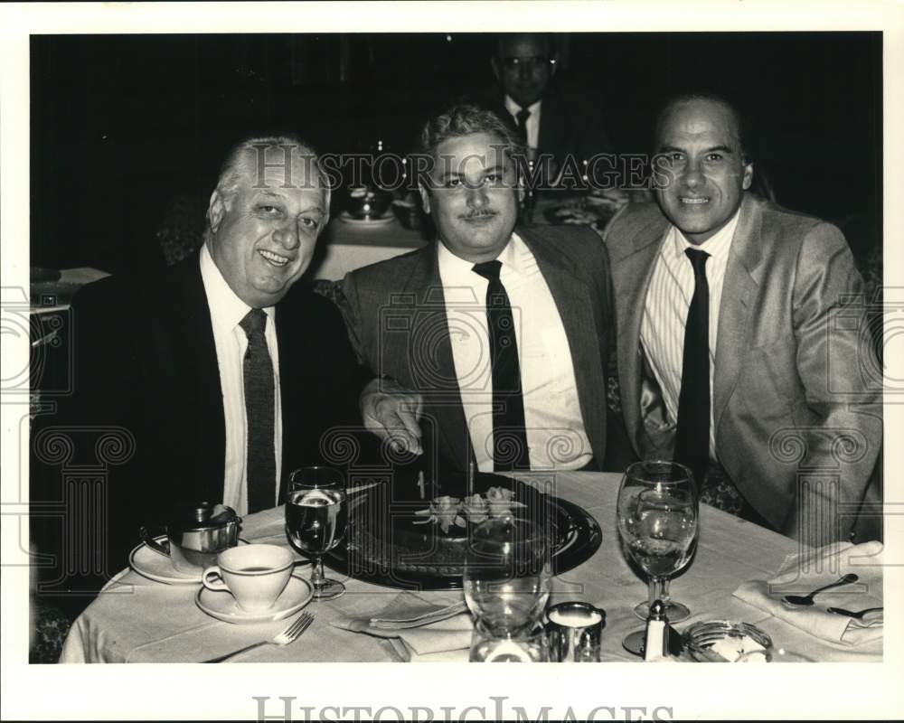 1986 Press Photo Baseball Coach Tommy Lasorda, Ken Aspromonte &amp; Tony Cherone - Historic Images