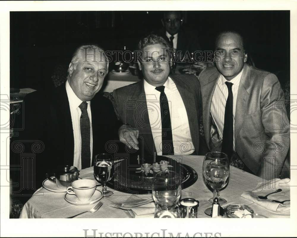 1986 Press Photo Baseball Coach Tommy Lasorda, Ken Aspromonte & Tony Cherone - Historic Images