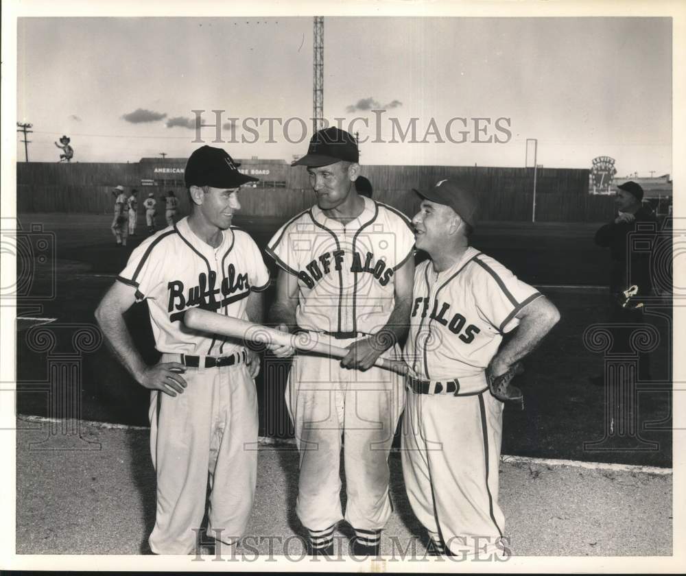 Press Photo Houston Buffalos baseball players - hps24307- Historic Images