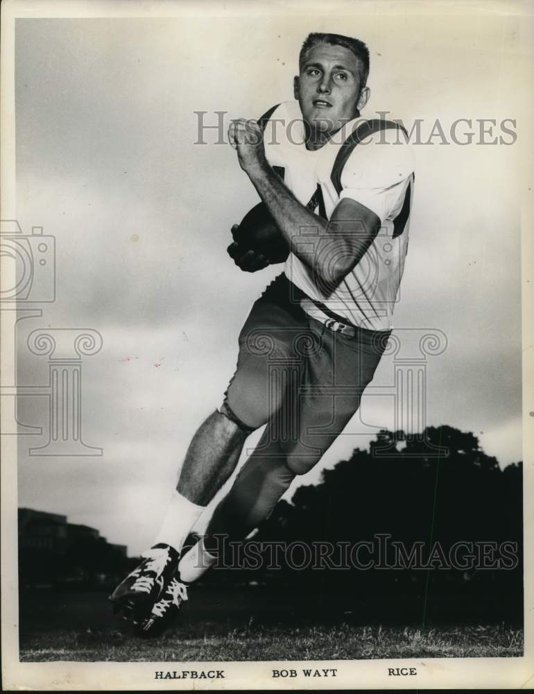 1963 Press Photo Bob Wayt, Rice University Football Halfback - hpx01591 - Historic Images