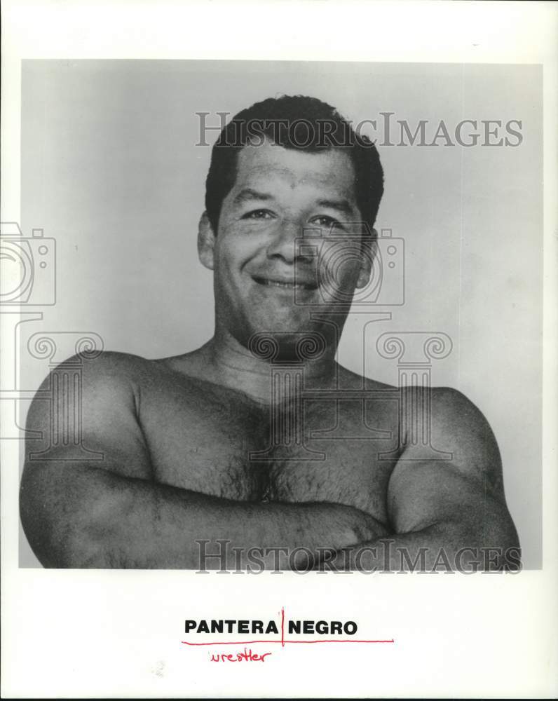 1973 Press Photo La Pantera Negra Pro Wrestler - hpx01683- Historic Images