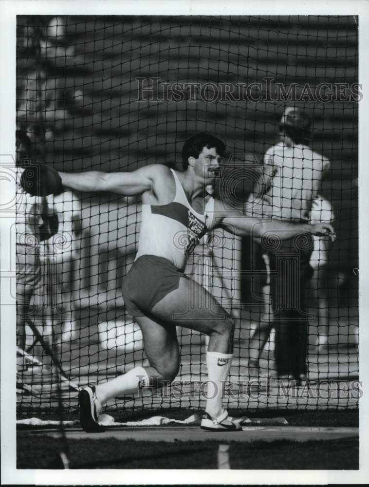 1984 Press Photo Mac Wilkins, Discus Throw, Summer Olympics in Los Angeles - Historic Images