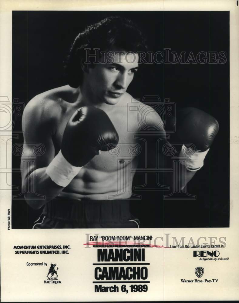 1989 Press Photo Ray &quot;Boom Boom&quot; Mancini, Boxer - hpx01799 - Historic Images