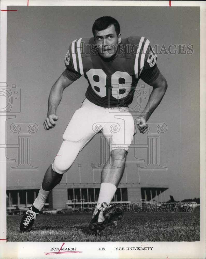 1967 Press Photo Ron Marsh, Rice University Football - hpx01823 - Historic Images