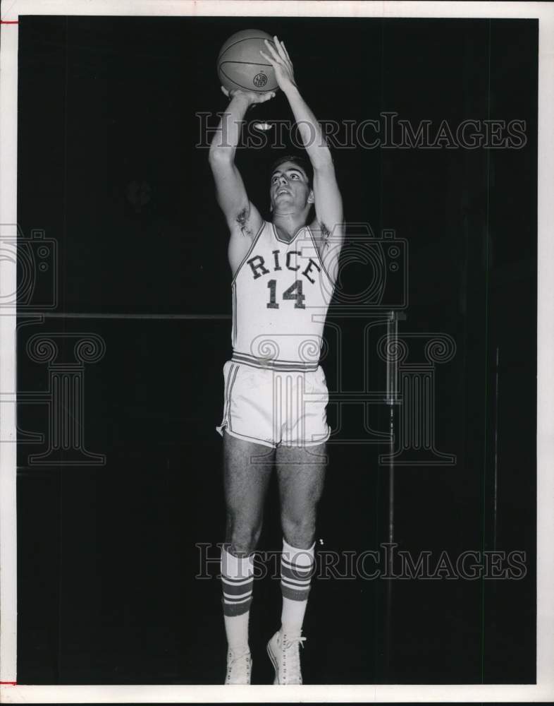 1968 Press Photo Greg Williams, Rice University Basketball - hpx01908 - Historic Images