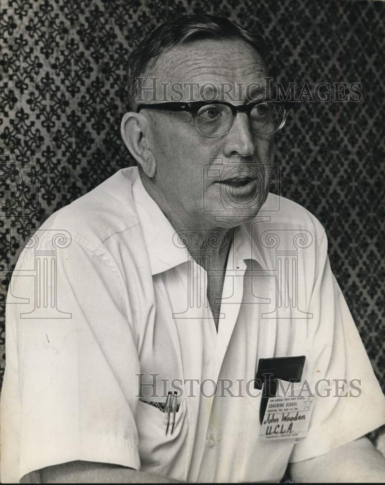 1966 Press Photo U.C.L.A. Basketball John Wooden - hpx01999 - Historic Images