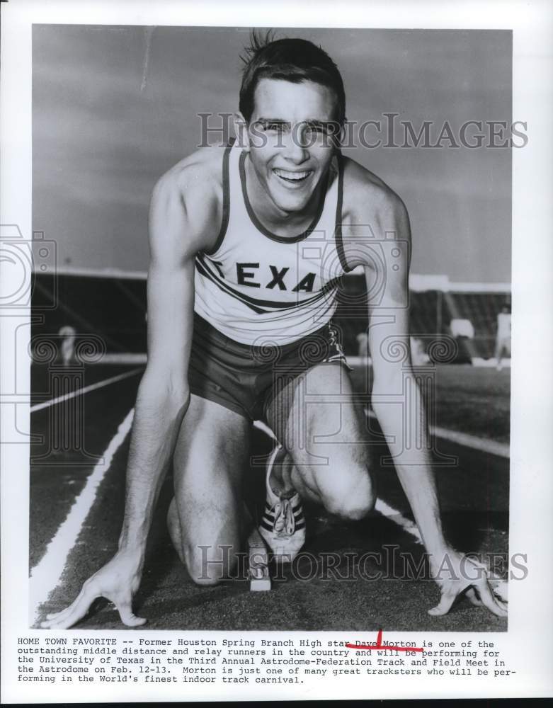 Press Photo Dave Morton, University of Texas Relay Runner - hpx02234 - Historic Images