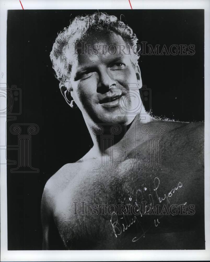 1968 Press Photo Billy (Red) Lyons, Wrestler - hpx02245 - Historic Images