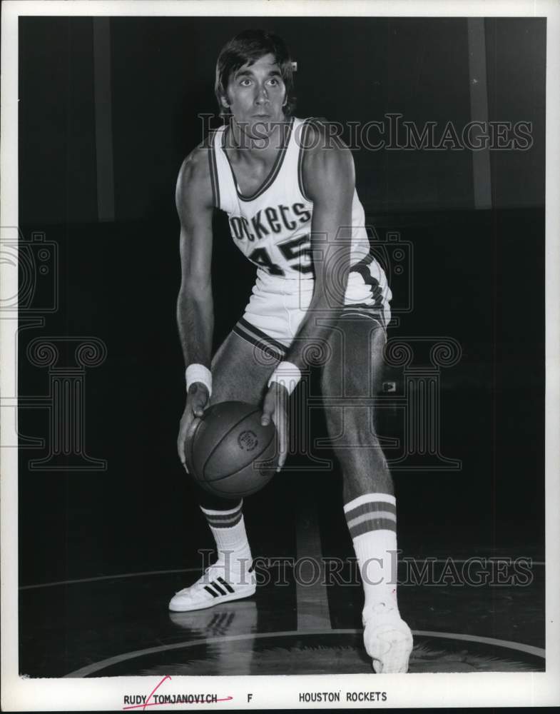 1973 Press Photo Rudy Tomjanovich, Houston Rockets Basketball Forward ...