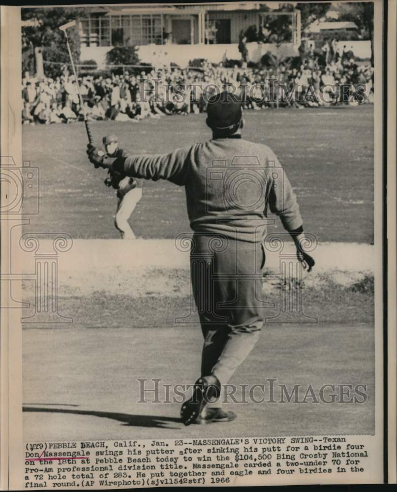 1966 Press Photo Don Massengale, Golfer at Bing Crosby National Pro-Am Tourney - Historic Images