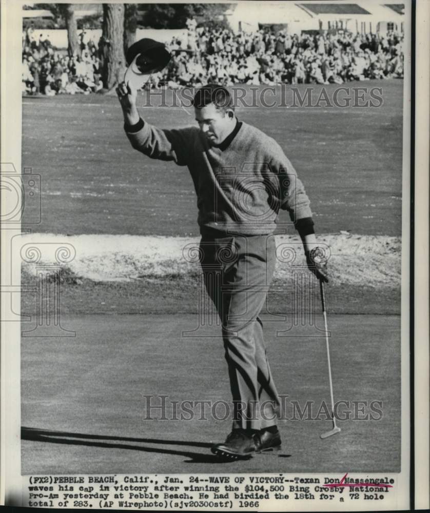 1966 Press Photo Golfer Don Massengale wins Bing Crosby National Pro Am Tourney- Historic Images