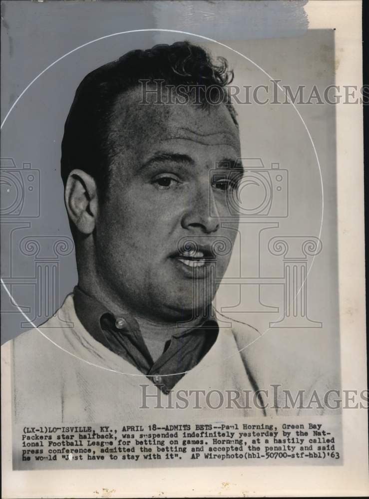 1963 Press Photo Paul Hornung, Former Green Bay Packer Football Halfback - Historic Images