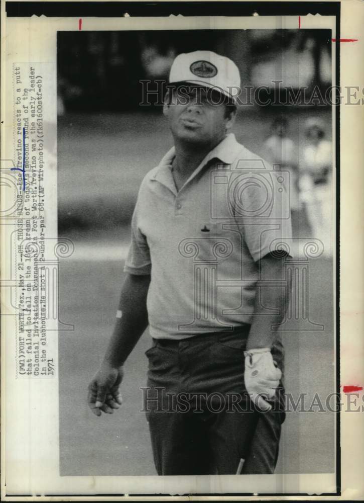 1971 Press Photo Lee Trevino, Colonial Invitational Golf Tournament, Fort Worth- Historic Images