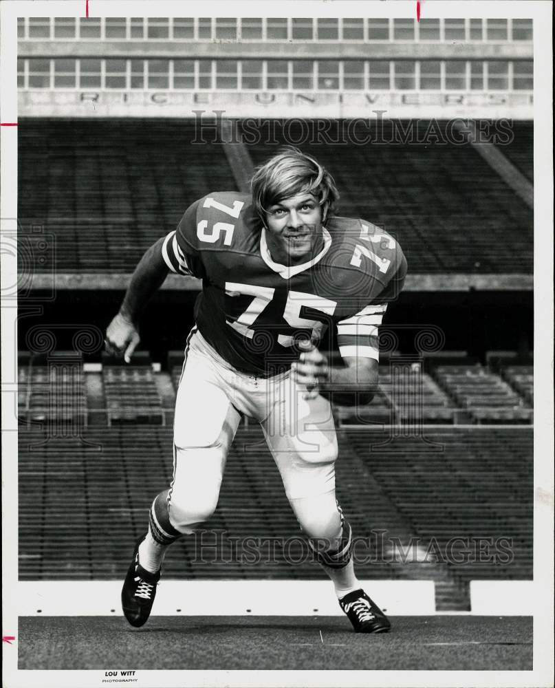 1971 Press Photo Rice football player Ron Waedemon - hpx03747- Historic Images