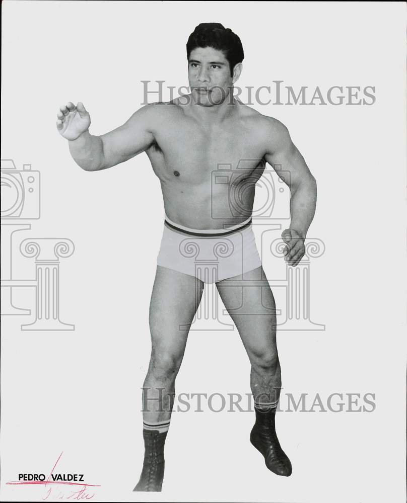 1968 Press Photo Pedro Valdez, wrestler and heavyweight champion of Mexico - Historic Images