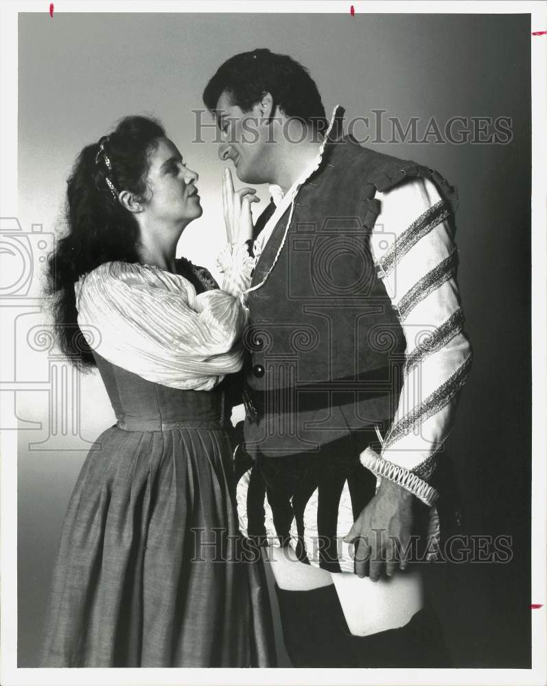 1990 Press Photo Houston Grand Opera&#39;s Maureen O&#39;Flynn and Marcello Giordani- Historic Images